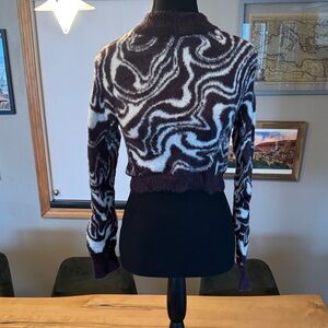 Urban Outfitters Black and White Swirl Sweater